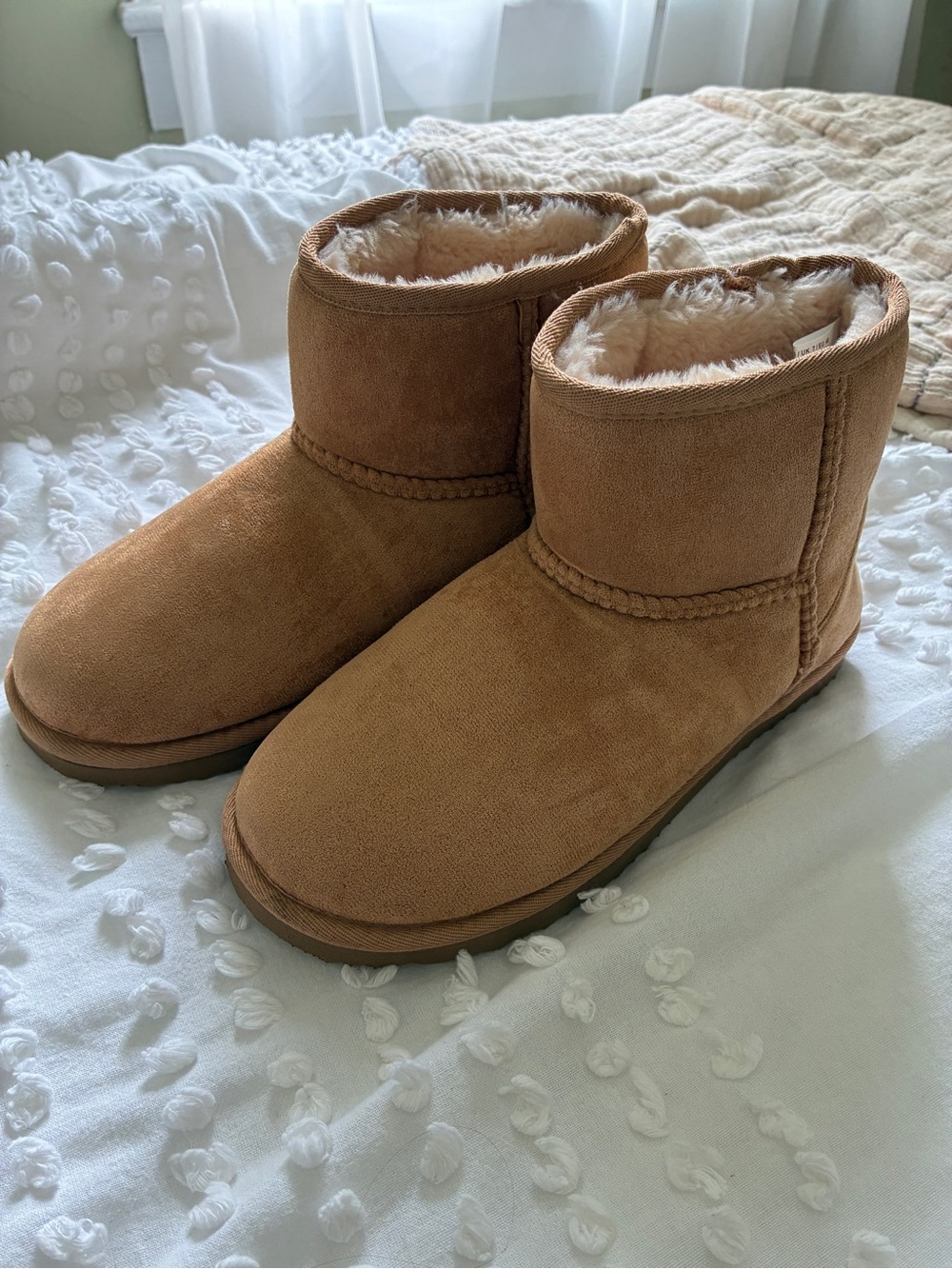 Classic Suede Faux-Fur Lined Ankle Boot - Chestnut - Picture 2 of 6